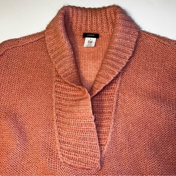 J. Crew Pink Dolce Mohair Wool Blend Shawl Collar Pullover Sweater Sz S - Picture 3 of 10